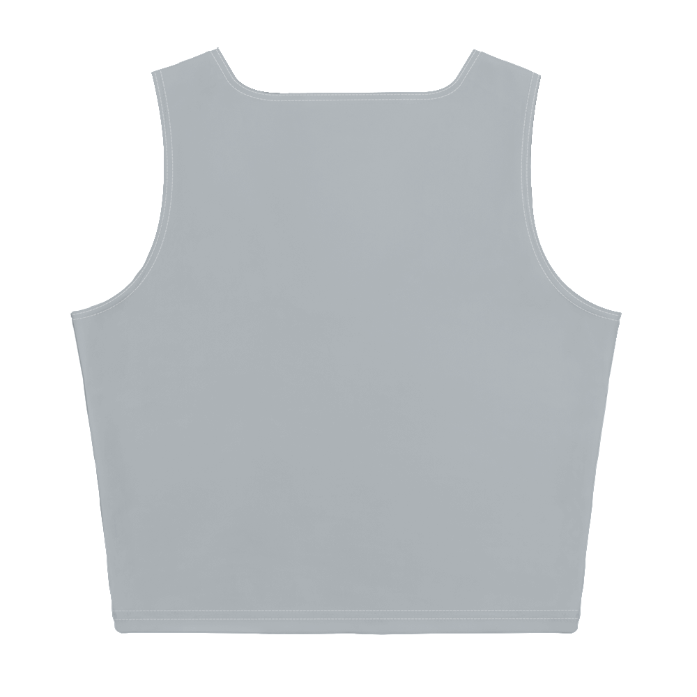 Michigan Upper Peninsula Crop Tank (w/ UP Outline) | Silver