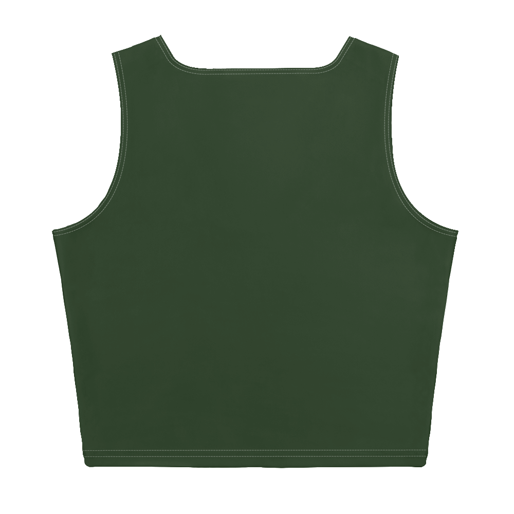 Michigan Upper Peninsula Crop Tank (w/ UP Outline) | Military Green