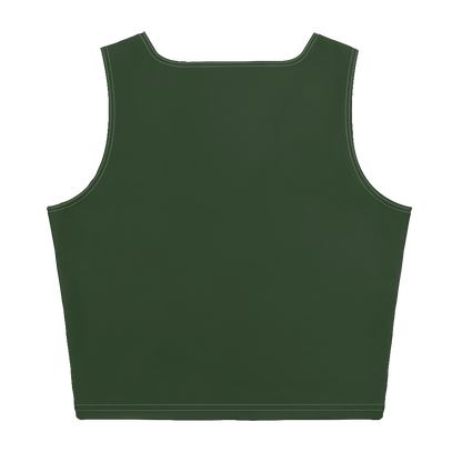 Michigan Upper Peninsula Crop Tank (w/ UP Outline) | Military Green