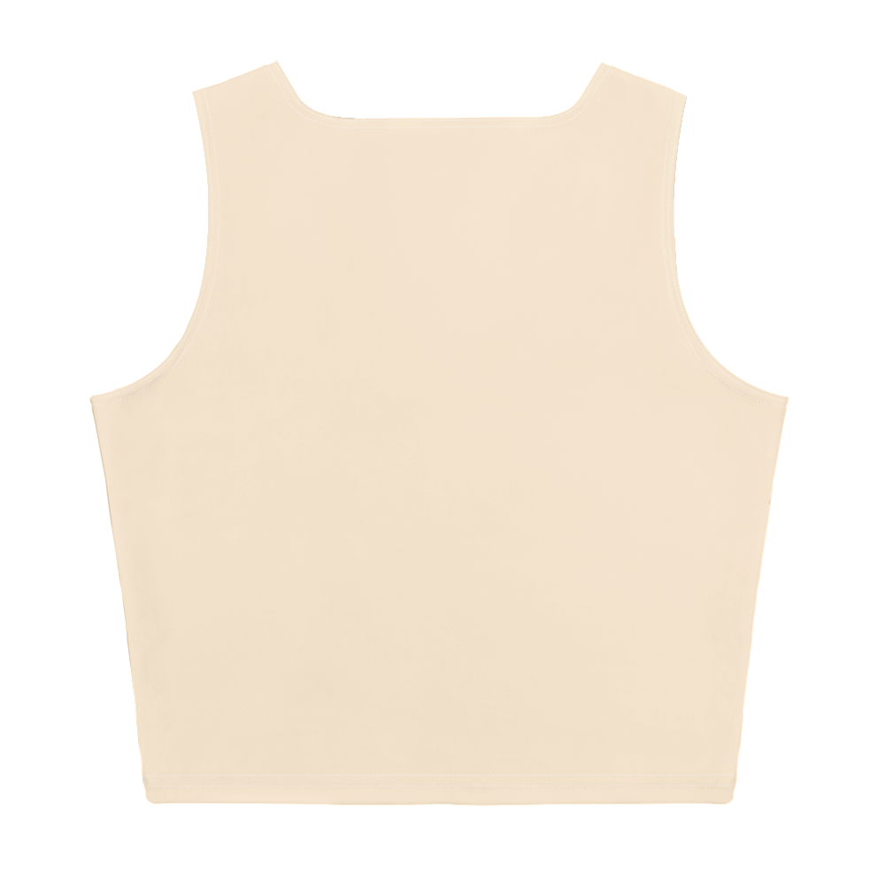 Michigan Upper Peninsula Crop Tank (w/ UP Outline) | Champagne White