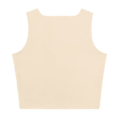 Michigan Upper Peninsula Crop Tank (w/ UP Outline) | Champagne White