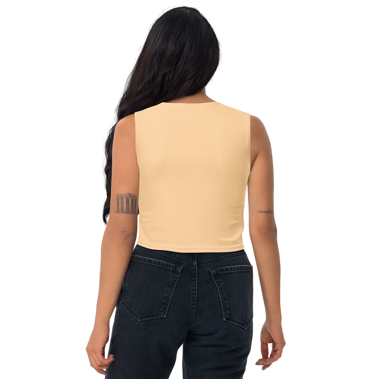 Michigan Upper Peninsula Crop Tank (w/ UP Outline) | Pale Apricot