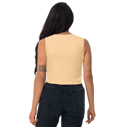 Michigan Upper Peninsula Crop Tank (w/ UP Outline) | Pale Apricot