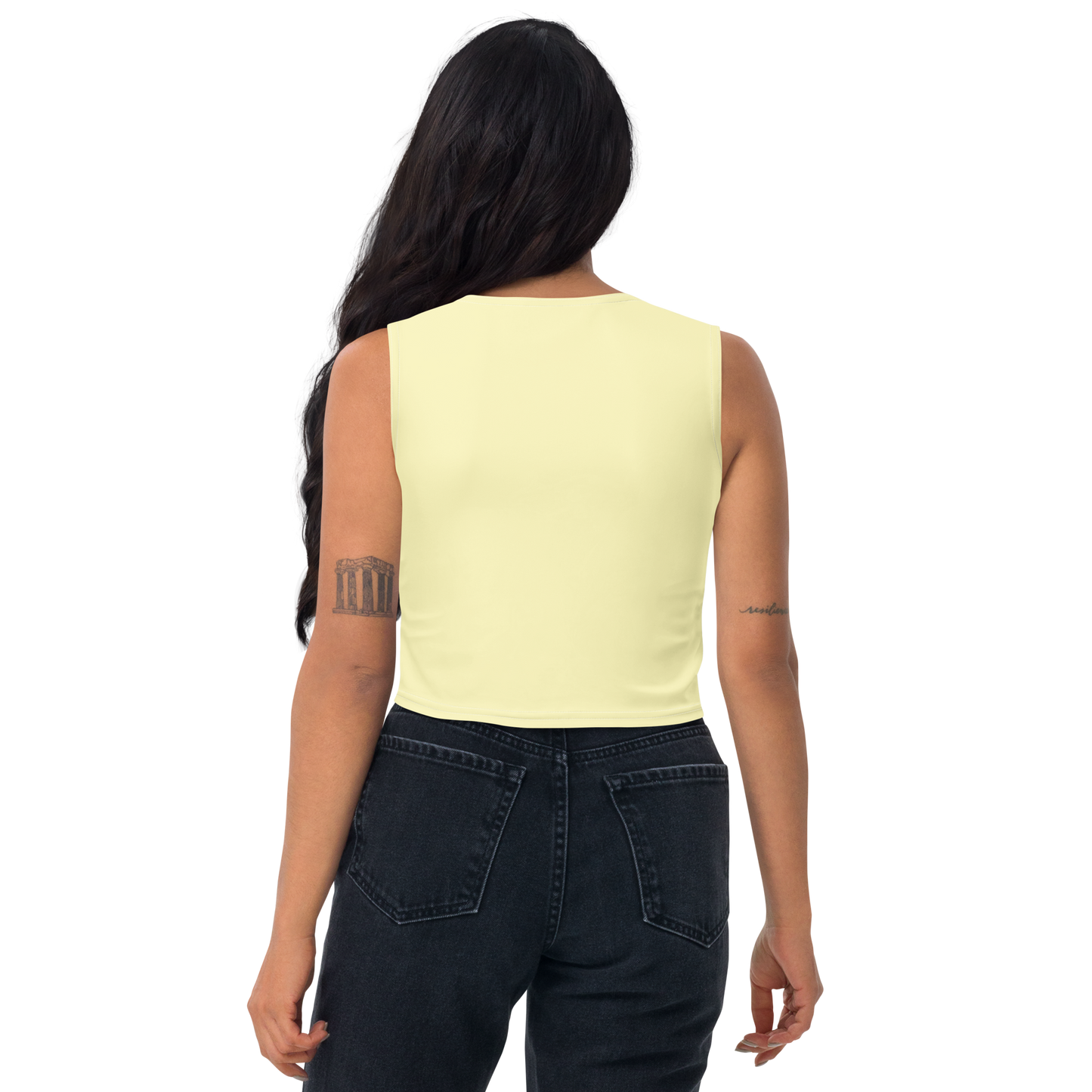 Michigan Upper Peninsula Crop Tank (w/ UP Outline) | Canary Yellow