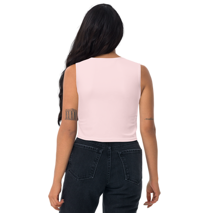 Michigan Upper Peninsula Crop Tank (w/ UP Outline) | Pale Pink