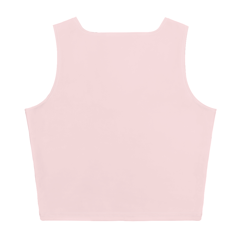 Michigan Upper Peninsula Crop Tank (w/ UP Outline) | Pale Pink