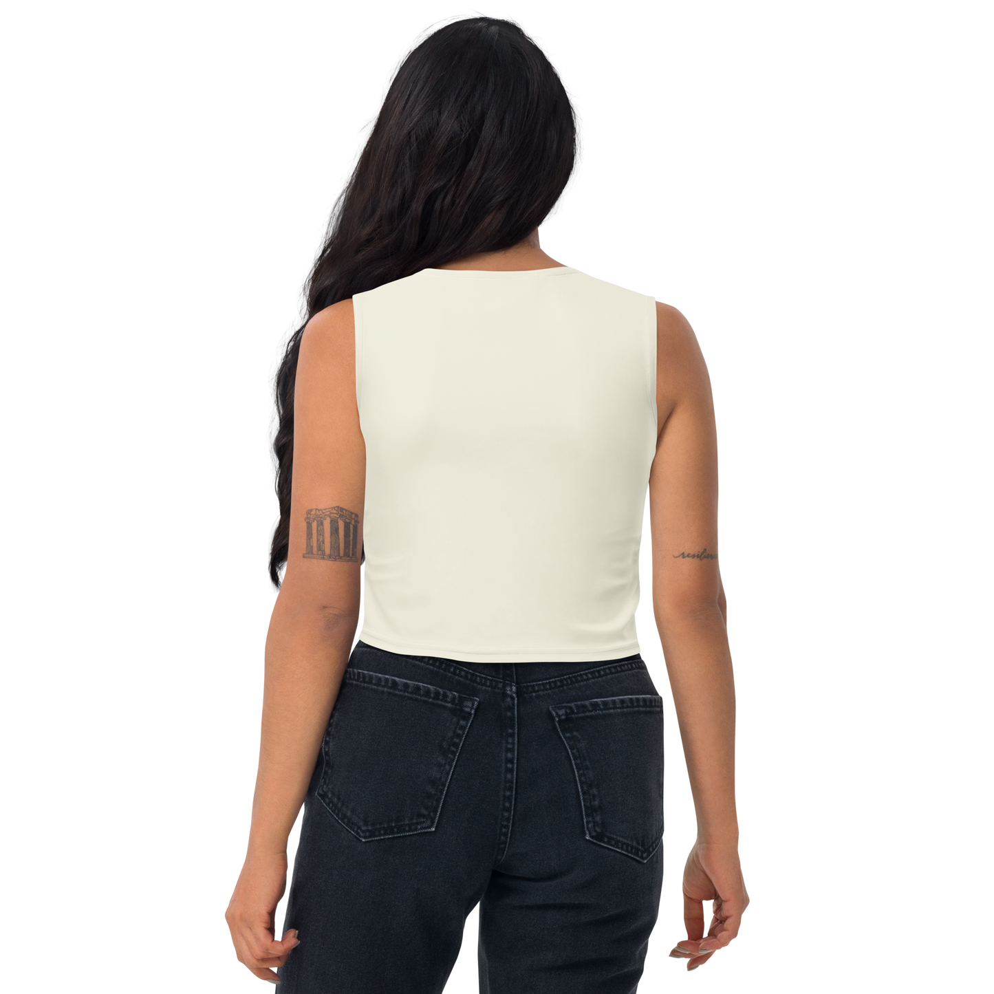 Michigan Upper Peninsula Crop Tank (w/ UP Outline) | Ivory White