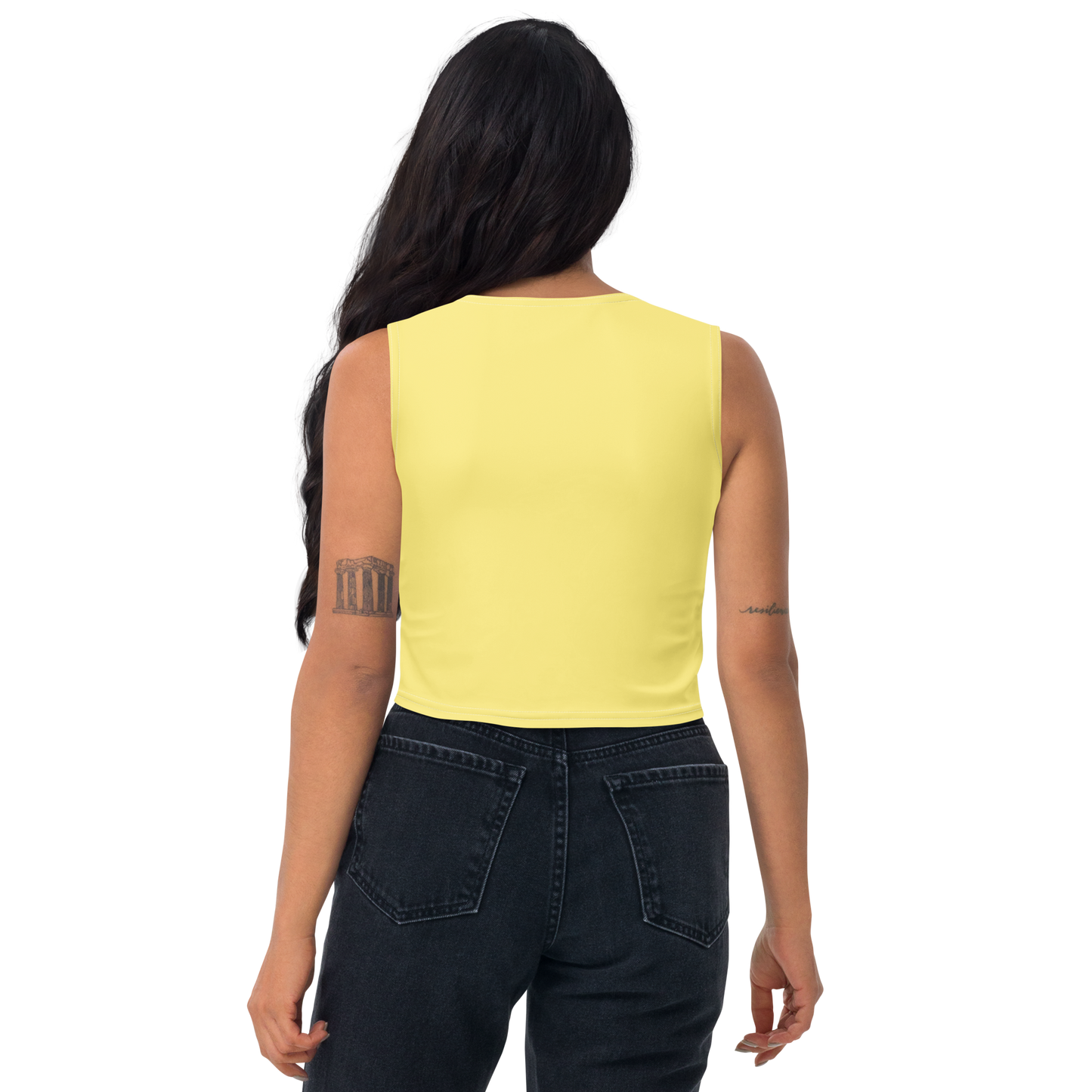 Michigan Upper Peninsula Crop Tank (w/ UP Outline) | Cherry Yellow