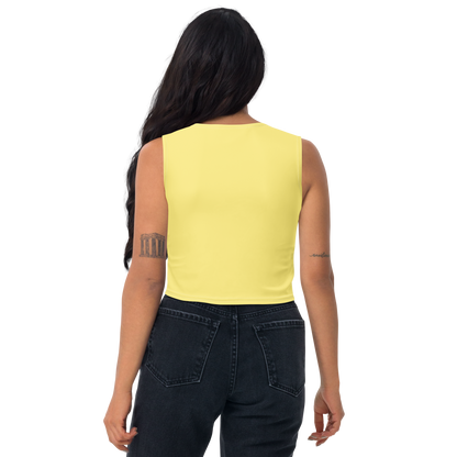 Michigan Upper Peninsula Crop Tank (w/ UP Outline) | Cherry Yellow