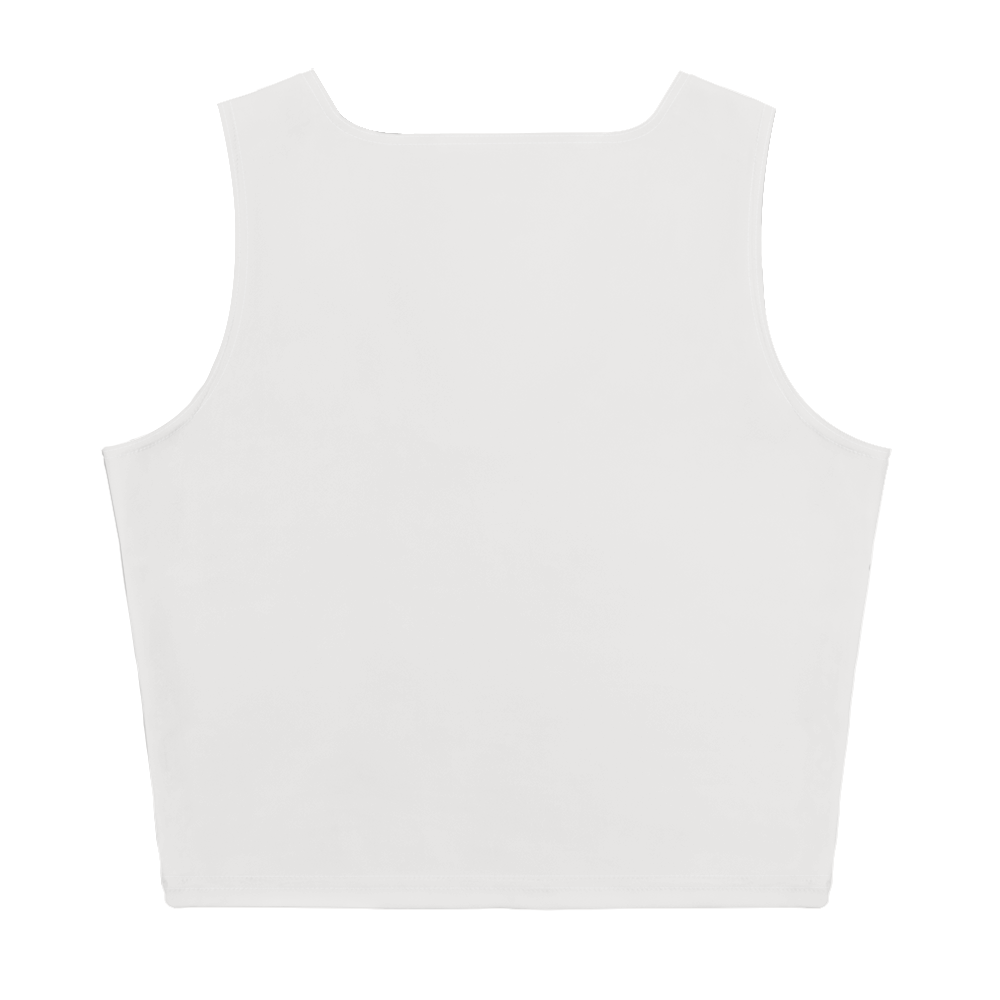 Michigan Upper Peninsula Crop Tank (w/ UP USA Flag) | Birch Bark White