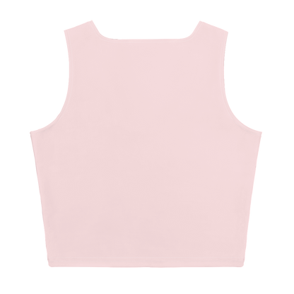 Michigan Upper Peninsula Crop Tank (w/ UP USA Flag) | Pale Pink