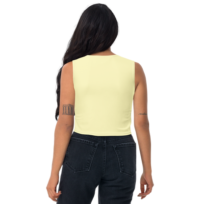 Michigan Upper Peninsula Crop Tank (w/ UP USA Flag) | Canary Yellow