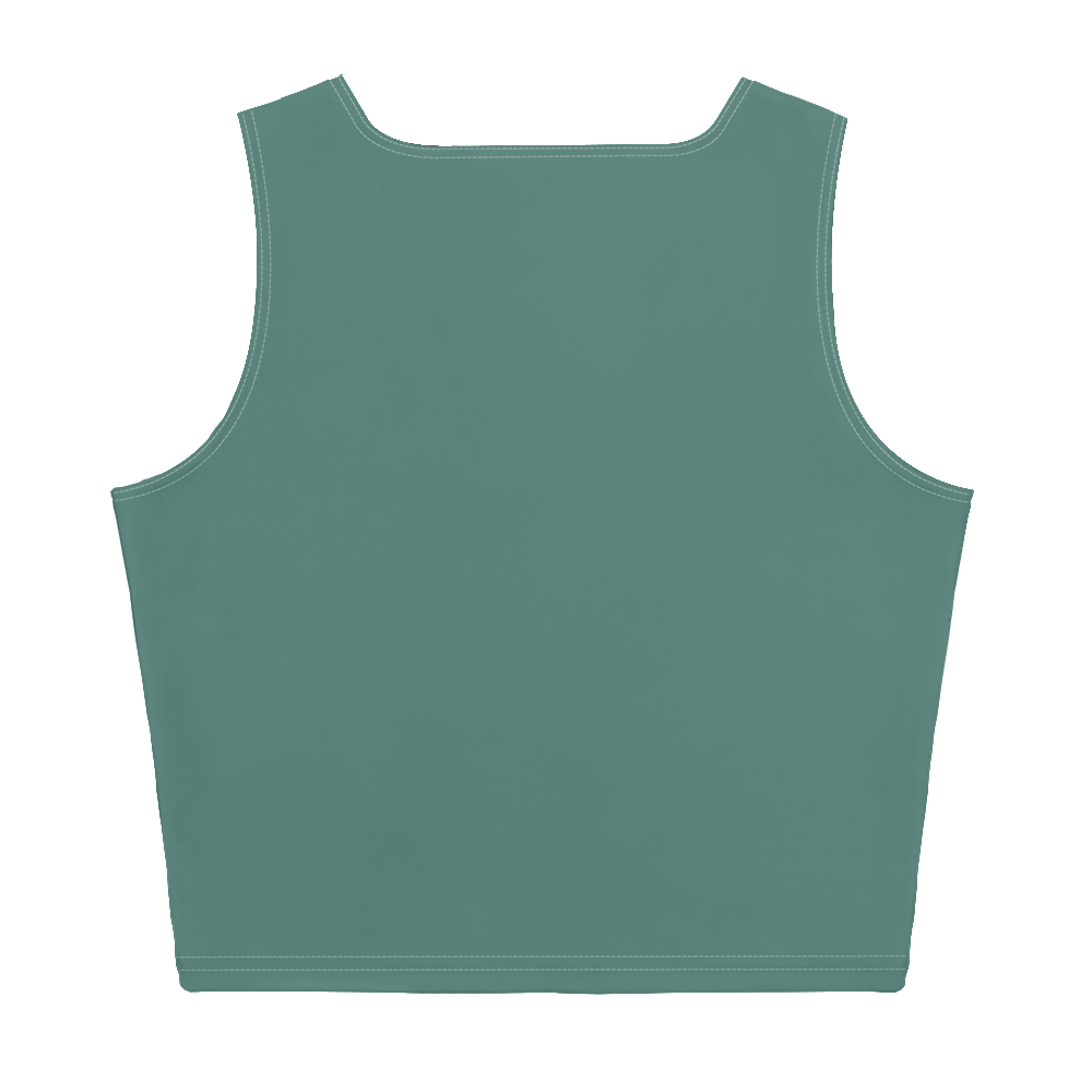 Michigan Upper Peninsula Crop Tank (w/ UP USA Flag) | Copper Green