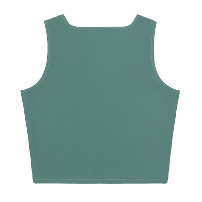 Michigan Upper Peninsula Crop Tank (w/ UP USA Flag) | Copper Green