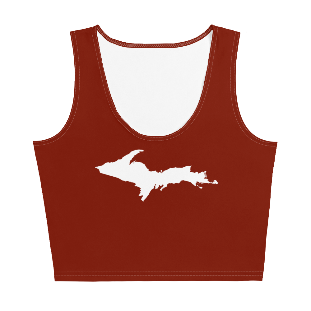 Michigan Upper Peninsula Crop Tank (w/ UP Outline) | Cherryland Red