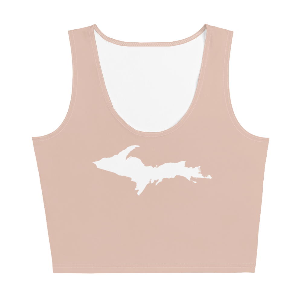 Michigan Upper Peninsula Crop Tank (w/ UP Outline) | Rose Gold