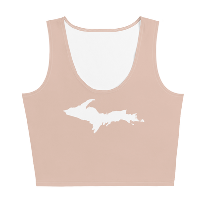 Michigan Upper Peninsula Crop Tank (w/ UP Outline) | Rose Gold