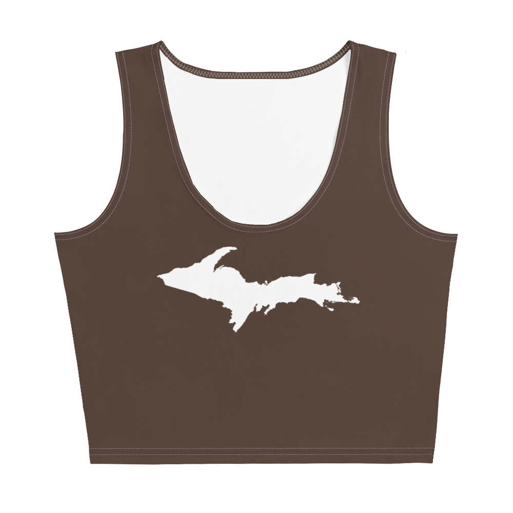 Michigan Upper Peninsula Crop Tank (w/ UP Outline) | Hickory Color