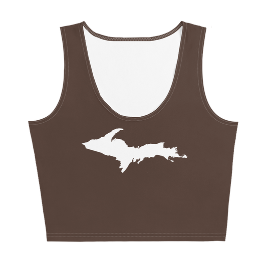 Michigan Upper Peninsula Crop Tank (w/ UP Outline) | Hickory Color