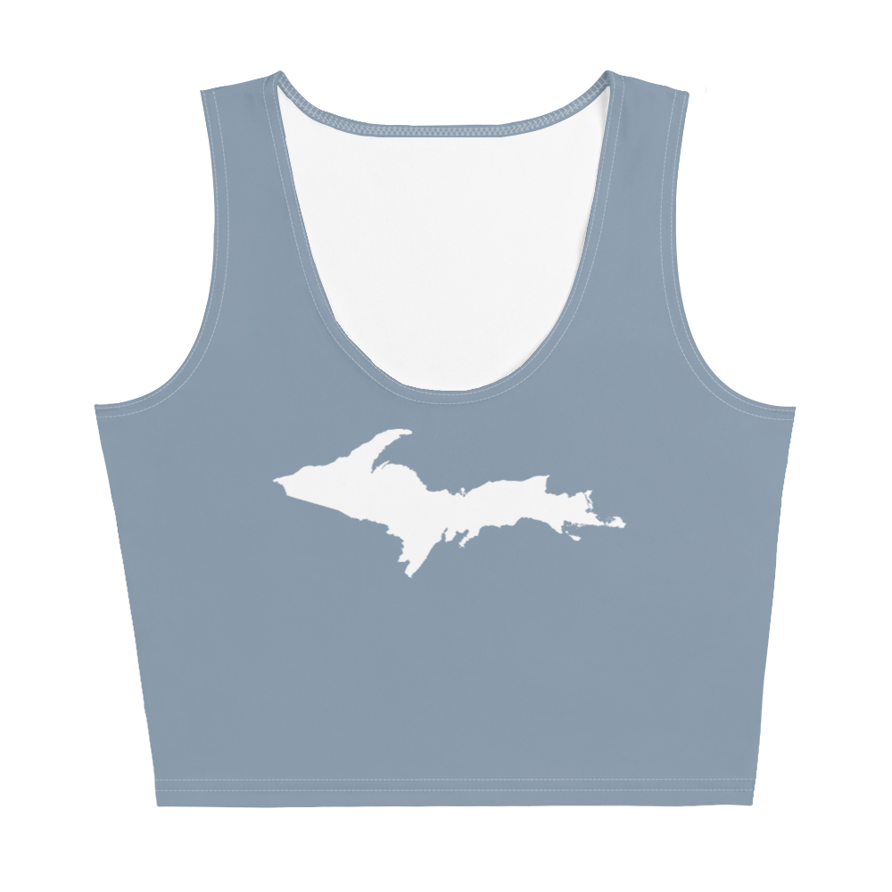 Michigan Upper Peninsula Crop Tank (w/ UP Outline) | B-24 Grey