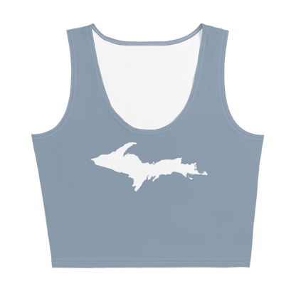 Michigan Upper Peninsula Crop Tank (w/ UP Outline) | B-24 Grey