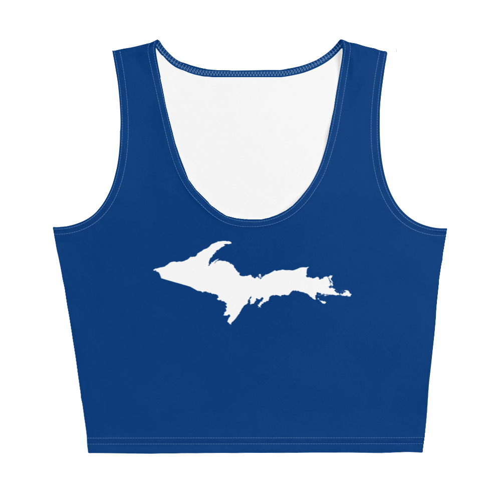 Michigan Upper Peninsula Crop Tank (w/ UP Outline) | Dearborn Blue