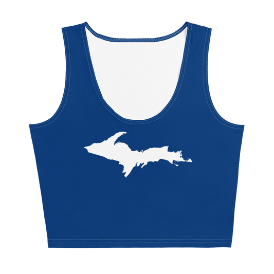 Michigan Upper Peninsula Crop Tank (w/ UP Outline) | Dearborn Blue