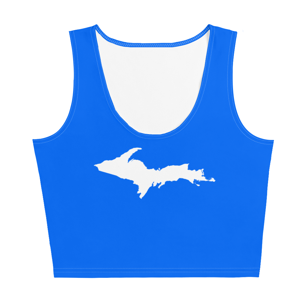 Michigan Upper Peninsula Crop Tank (w/ UP Outline) | Motor Town Blue