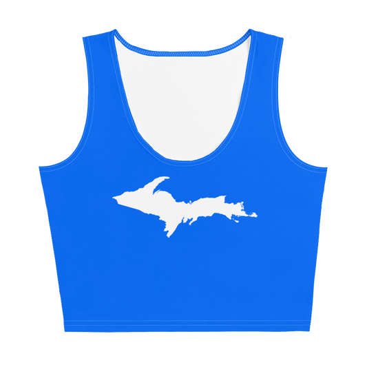 Michigan Upper Peninsula Crop Tank (w/ UP Outline) | Motor Town Blue