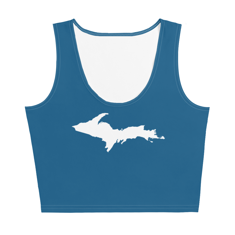 Michigan Upper Peninsula Crop Tank (w/ UP Outline) | Blueberry