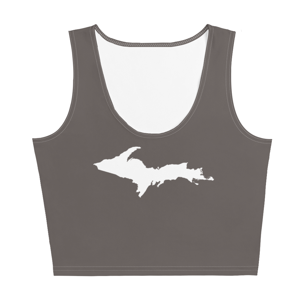 Michigan Upper Peninsula Crop Tank (w/ UP Outline) | Warren Tank Grey