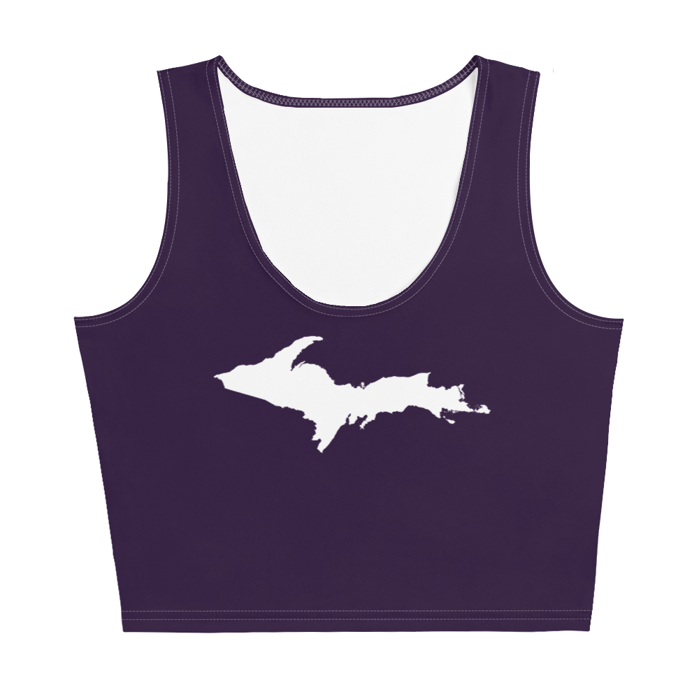 Michigan Upper Peninsula Crop Tank (w/ UP Outline) | Blackcurrant