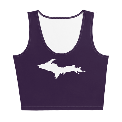 Michigan Upper Peninsula Crop Tank (w/ UP Outline) | Blackcurrant