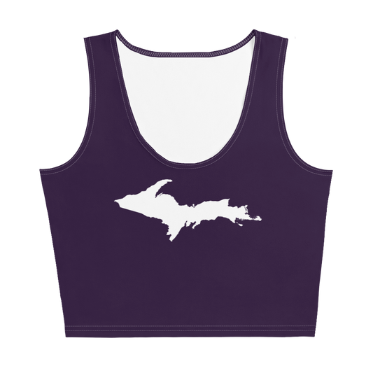 Michigan Upper Peninsula Crop Tank (w/ UP Outline) | Blackcurrant