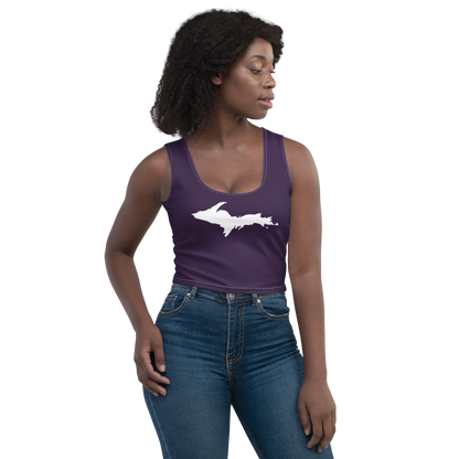 Michigan Upper Peninsula Crop Tank (w/ UP Outline) | Blackcurrant