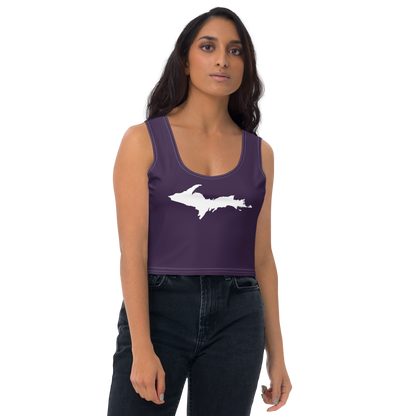 Michigan Upper Peninsula Crop Tank (w/ UP Outline) | Blackcurrant