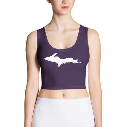 Michigan Upper Peninsula Crop Tank (w/ UP Outline) | Blackcurrant