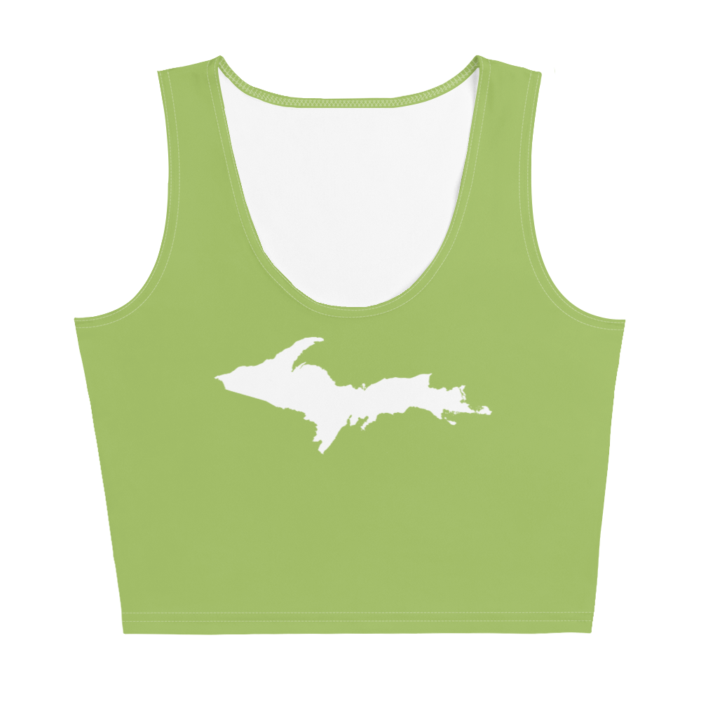 Michigan Upper Peninsula Crop Tank (w/ UP Outline) | Gooseberry Green