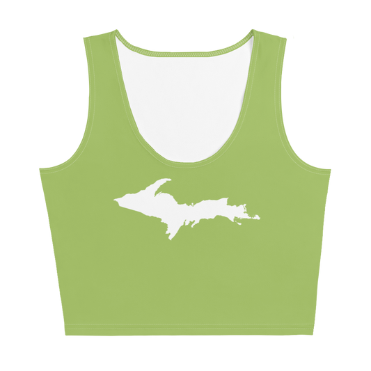 Michigan Upper Peninsula Crop Tank (w/ UP Outline) | Gooseberry Green