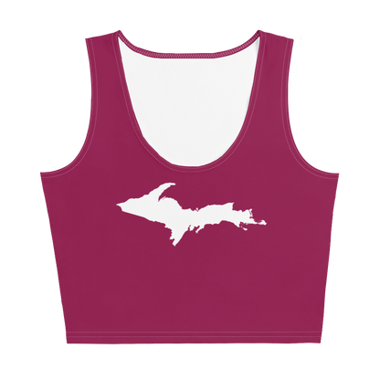 Michigan Upper Peninsula Crop Tank (w/ UP Outline) | Ruby Red