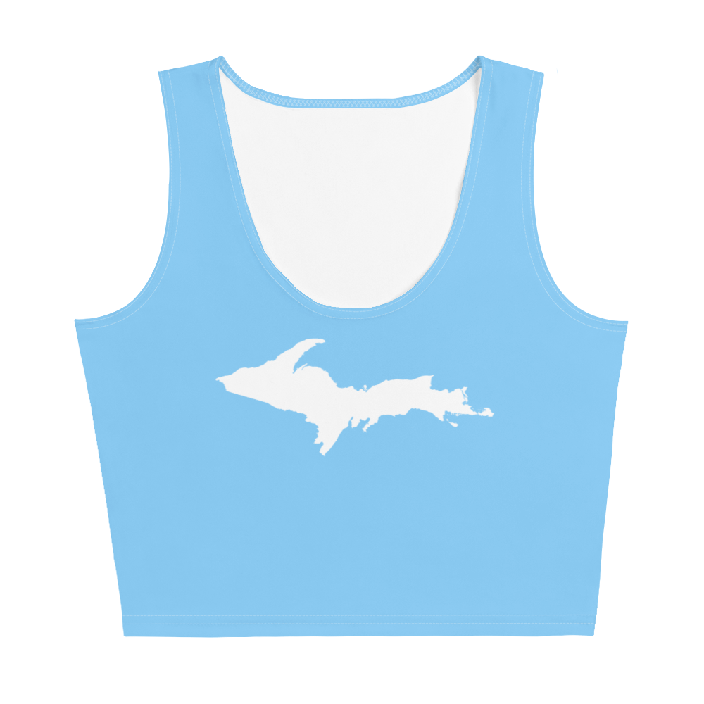 Michigan Upper Peninsula Crop Tank (w/ UP Outline) | DTW Blue