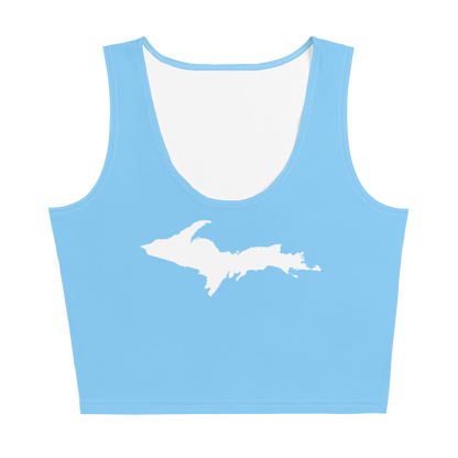 Michigan Upper Peninsula Crop Tank (w/ UP Outline) | DTW Blue