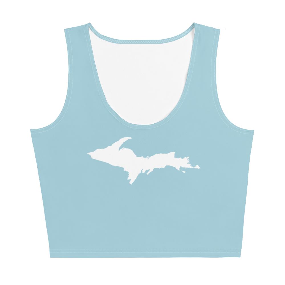 Michigan Upper Peninsula Crop Tank (w/ UP Outline) | '58 Caddie Blue