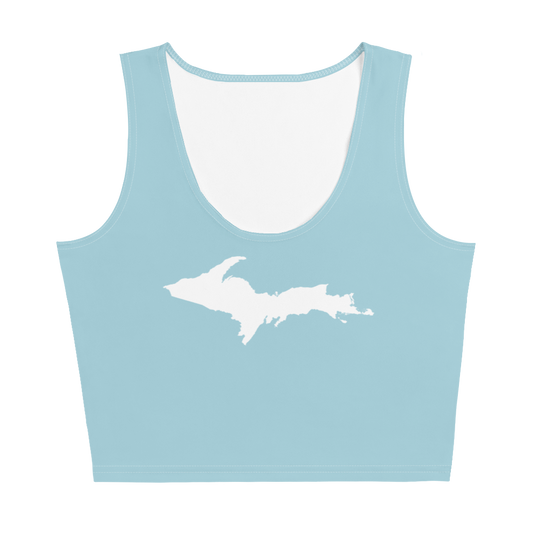 Michigan Upper Peninsula Crop Tank (w/ UP Outline) | '58 Caddie Blue