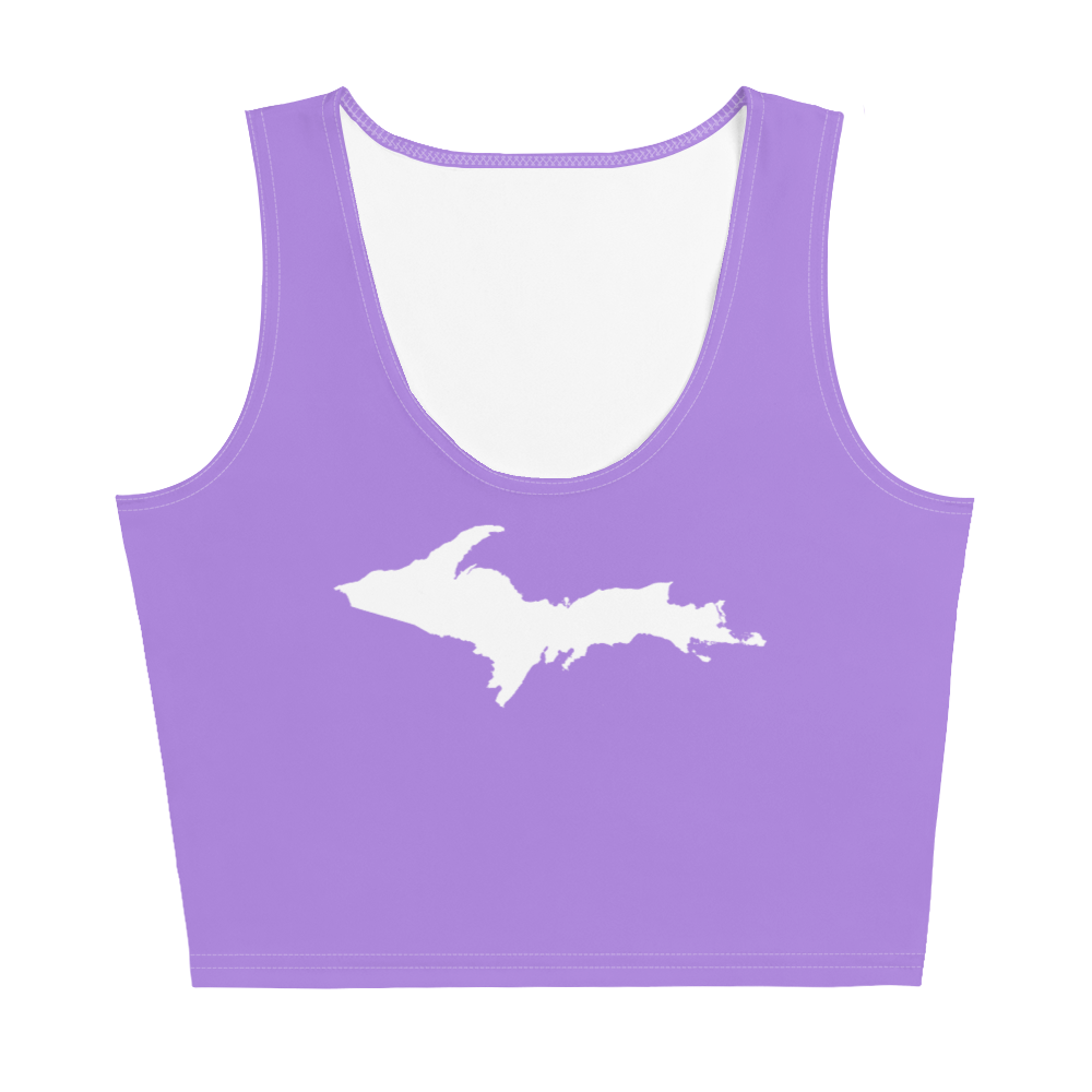 Michigan Upper Peninsula Crop Tank (w/ UP Outline) | Lavender