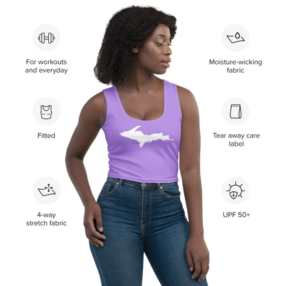 Michigan Upper Peninsula Crop Tank (w/ UP Outline) | Lavender