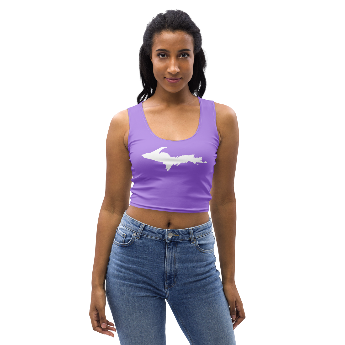 Michigan Upper Peninsula Crop Tank (w/ UP Outline) | Lavender