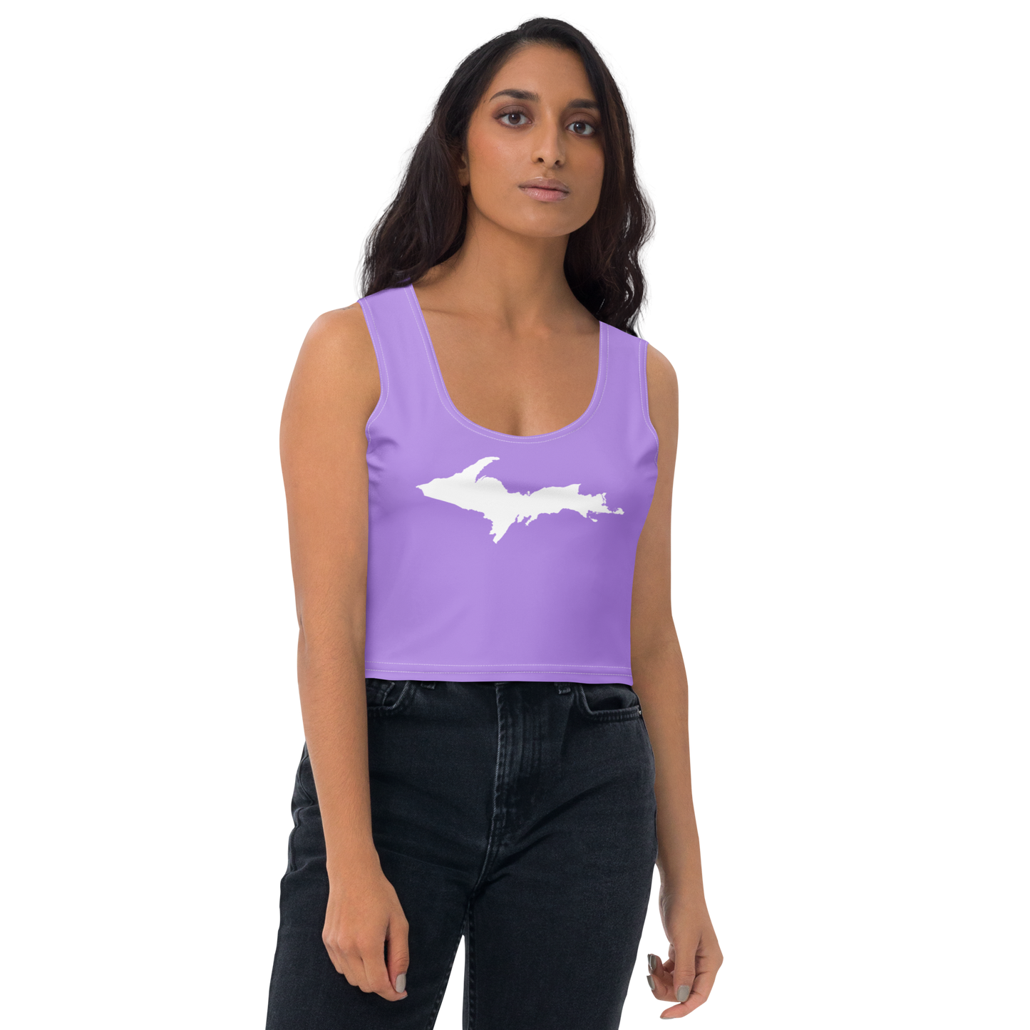 Michigan Upper Peninsula Crop Tank (w/ UP Outline) | Lavender