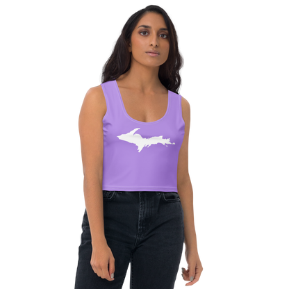 Michigan Upper Peninsula Crop Tank (w/ UP Outline) | Lavender