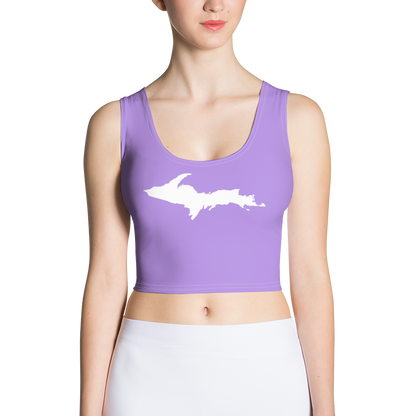 Michigan Upper Peninsula Crop Tank (w/ UP Outline) | Lavender